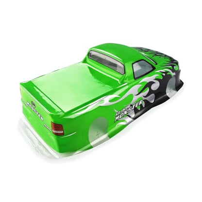 Manrock 1/10 Scale RC Painted Drift Racing Touring Onroad Car Body Shell for Pick Up Truck T-10 Green