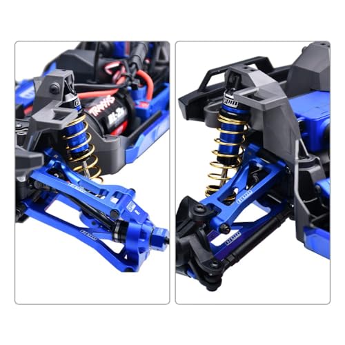 Aluminum 7075 Alloy Rear Upper Suspension Arms for Traxxas 1/16 Mini Maxx 4WD RTR Brushless Monster Truck 107154-1 Upgrades - Green