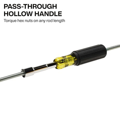 Klein Tools 65456M Metric Color-Coded Hollow-Shaft Nut Driver Set, 6-Piece, Heavy-Duty, Color-Coded Hex Sizes 6mm to 13mm, Cushion-Grip Handles, 6-Piece - size: 6-Piece Set