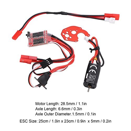 050 66T Brushed Motor and 30A ESC Combo for Axial SCX24 AXI90081 AXI00002 /24 Scale RC Crawler Upgrades