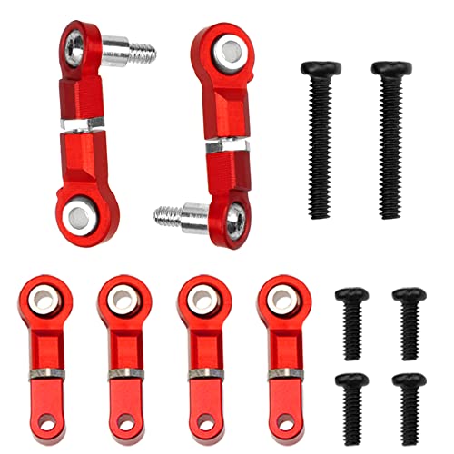 Metal Steering Knuckles Kit A-Arms Suspension Arm Rear Link Rod Shocks & Tires Upgrade Parts Compatible with WLtoys 284131 k979 k989 k999 1/28 RC Car