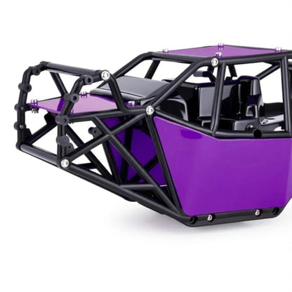 AMK RC Crawler Roll Cage, 1/10 Scale Nylon Rock Buggy Body Cage for Axial SCX10 SCX10 II, Durable RC Rock Crawler Upgrade Part (Purple) - color: Purple