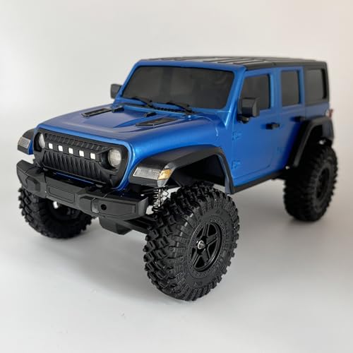 HLSFWDRIVE 1/18 RC Crawler Jeep RC Truck 4x4 Off Road RTR All Terrain | Remote Control Rock Crawler Full Proportional 370 Motor Upgraded Chassis 3 Speed Outdoor Indoor Hobby Model Adult