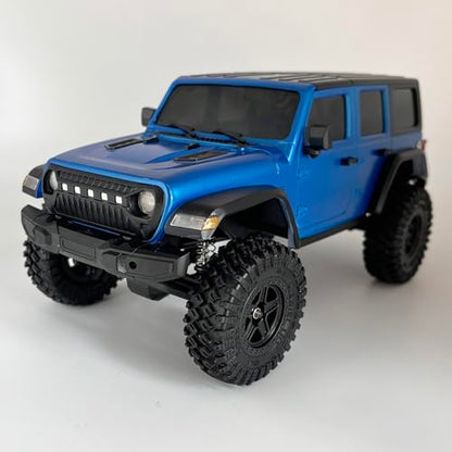 HLSFWDRIVE 1/18 RC Crawler Jeep RC Truck 4x4 Off Road RTR All Terrain | Remote Control Rock Crawler Full Proportional 370 Motor Upgraded Chassis 3 Speed Outdoor Indoor Hobby Model Adult