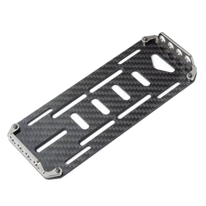 RC Car Parts for Axial for SCX10 1/10 RC Crawler Car Truck Model Upgrade Parts Battery Mounting Plate Tray with Metal Mount Decoration Car Accessories(Gray) - size: Gray