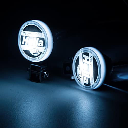 Que-T 2pcs Round Light Headlight Spotlight for 1: 10 RC Trx4 TRX6 SCX10 90046 RC Car