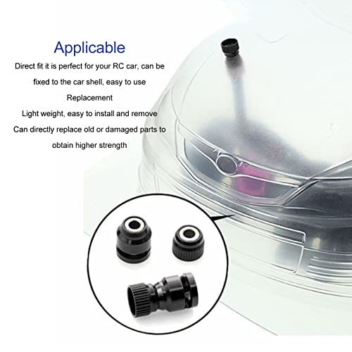 VBESTLIFE RC Body Shell Hole Column Locator, RC Body Shell Mount Column Hole Locator Magnetic Replacement 4Pcs High Strength for PVC Car Shell (Black)