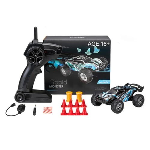 RC Off-Road Vehicle Model, 1/32 Scale 4WD Mini Electric 2.4G Remote Control High Speed Drift Off-Road, Mini Racing Drift Car for Adults - color: Blue/S658