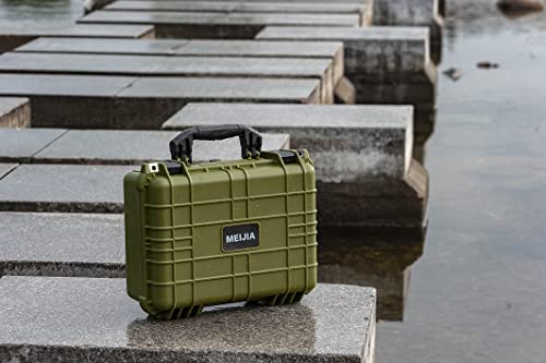 MEIJIA All Weather IP67 Waterproof Hard Camera Case,Hard Protective Case,Hard Case with Customizable Foam,Fit Use of Drones,Camera,Equipments,Pistols(Green,15.98x12.99x6.85inches) - color: Green, size: 15.98x12.99x6.85inches