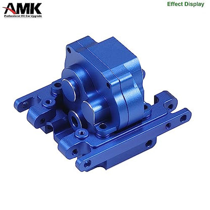 Aliuminum Alloy TRX4M Upgrades Transmission Gearbox Skid Plate with 11T Pinion Gear Box Housing for 1/18 RC Crawler 97054-1 Defend 97074-1 Bronc (Plate-Red) - color: Plate-red