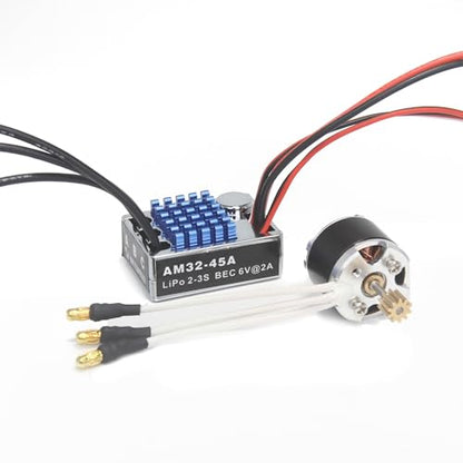 2322 2600KV Outrunner Brushless Motor AM32 45A ESC for 1/12 RC Cars MN82 MN99S MN168 MN78 Crawler Upgrade Kit Combo Parts