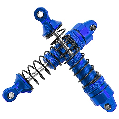 Aluminum Front & Rear Shocks Absorber Dampers Suspension Shocks #7660 7665 Compatible with Traxxas 1/18 LaTrax Teton Desert Prerunner RC Car (Blue) - color: Blue