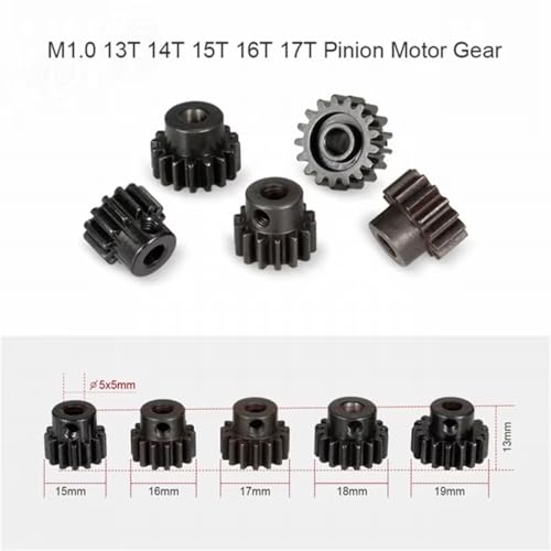 Compatible with Zd for Racing 9020-V3 9021-V3 9203 1/8 Rc Car Parts 5Pcs 8195 Pinion Motor Gear RC Assortment