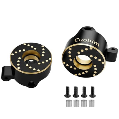 SCX30 Brass Upgrade Kit – Steering Knuckles & Rear Axle Weight for 1/30 Axial SCX30 RC Crawler Upgrade Parts (Steering Knuckles) - color: Steering Knuckles