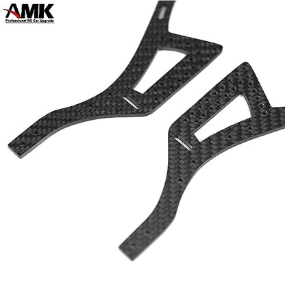 AMK Thickened 3.5mm Carbon Fiber SCX10 Chaissis Frame Rails DIY 313mm Wheelbass 1/10 RC Crawler Body LCG Builder Kit Axial SCX10 I II Upgrades(Frame Rails) - color: Frame Rails