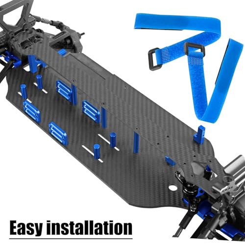 RC Upgrades Parts for 1/10 F0rd F15O Rapt0r R 101076-4,RC Carbon Fibre Chassis Protect Armor Skid Plate Guard Hops Up,Navy Blue - color: Navy Blue（for 1/10）