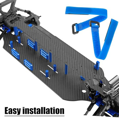 RC Upgrades Parts for 1/10 F0rd F15O Rapt0r R 101076-4,RC Carbon Fibre Chassis Protect Armor Skid Plate Guard Hops Up,Navy Blue - color: Navy Blue（for 1/10）