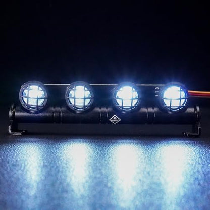 RC Light Bar 4.02 Inch USB LED Lights 5-Mode Strobe System RC Rock Lights Kit for TRX4 SCX10 Redcat Gen7 Upgrades 1/10 RC Crawler Accessories - size: 16MM Led Light