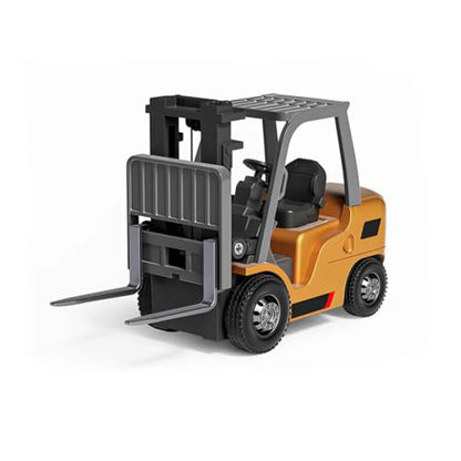 1/64 RC Forklift with Trailer, 2.4G Alloy Remote Control Forklift for Adults, Mini Forklift Truck with Cargo Hook/Forks/Pallet, RC Engineering Vehicle Gift -Basic Version - style: 1/64 RC Forklift, Basic Version