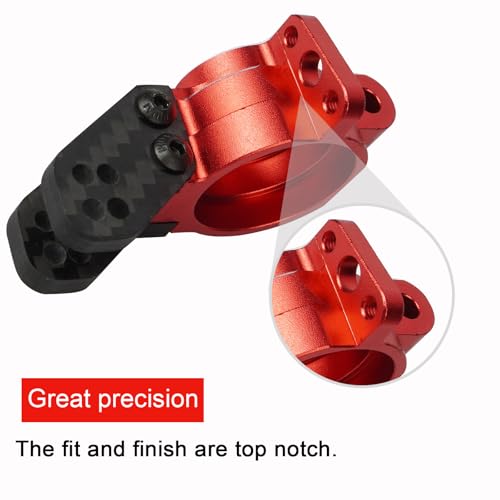 Aluminum Front Steering Blocks & Hub Rear Stub Axle Carriers for ARRMA 6S | 1/7 Mojave Infraction FIRETEAM Felony Limitless 1/8 TYHPON Steering Knuckles Hop Ups,Upgrade AR330187 AR330193 - color: Red, size: Front & Rear Set(Thin)
