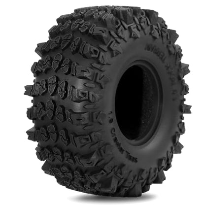 4PCS 1.9" Crawler Climbing Tires OD 4.65'' 1/10 RC Crawler Rubber Tires for Traxxas TRX4 Axial SCX10 90046 SCX10 Tamiya CC01 D90 Redcat Gen7/8 1/10 RC Crawler Car
