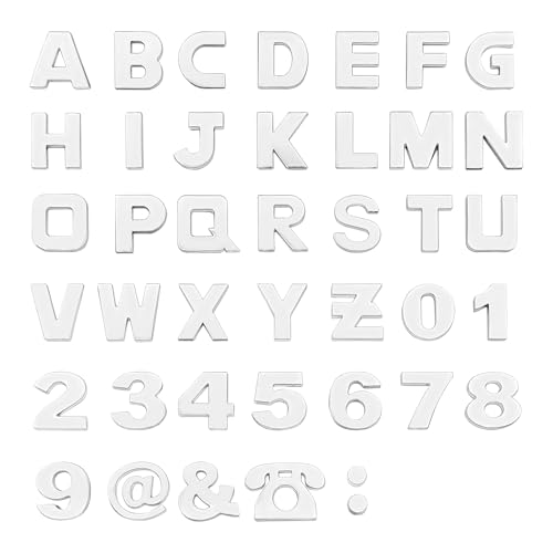 40PCS Custom Car Decal, 3D Chrome Letters Emblem, DIY Adhesive Number Symbol Badge, Vehicle Logo Stickers and Decals for Car Side Rear Trunk and Wall Decor Outdoor, Automotive Accessories