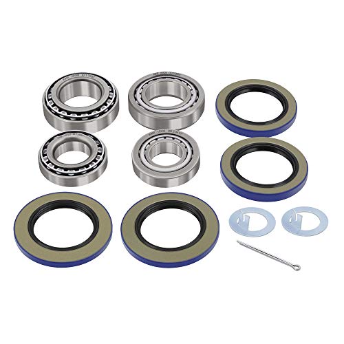 XiKe 2 Set Fits 5,200-6,000 lb Axles Trailer Wheel Hub Kit | Include 25580/20 ＆ 15123/245 Bearings, 21333TB, 22333TB /10-10, 10-36 Seal and Cotter Pin. - size: 25580/20 ＆ 15123/245 + Seal ID 2.125'' ＆ 2.250'', style: Pack 2 Set