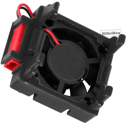 RC VXL-3s ESC Cooling Fan Heat Sink w/Dual Fan Heat Sink Upgrades Part for 1/10 Slash Rustler Stampede 4x4 VXL 4WD,High Velocity Fan Heatsink Hops Up,Black - color: Black(1set)