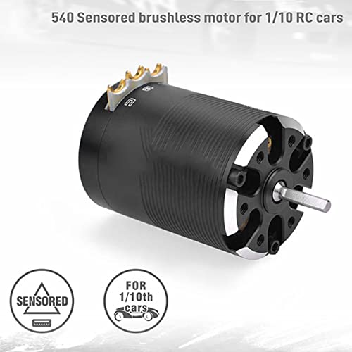 Changor RC Brushless Motor 2300KV High Efficiency Sensored Brushless Motor for 1/10 RC Cars Black 540 17.5T