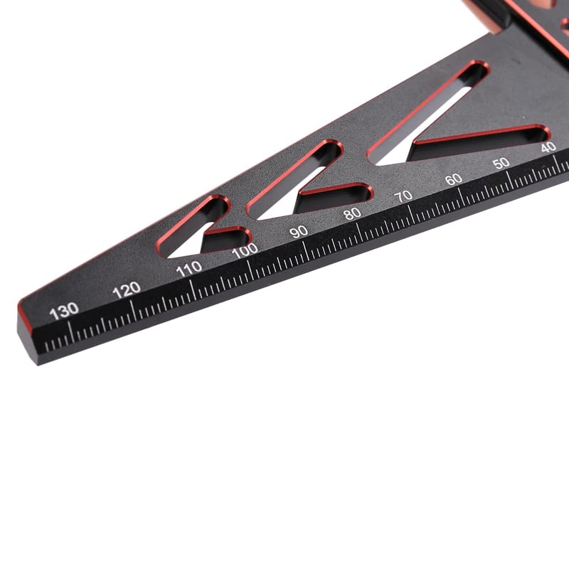 KingVal Adjustable Metal RC Car Wheel Rim Camber Gauge Ruler Height Measuring Tool Compatible with 1/10 1/8 1/7 RC Car (Black-Red)