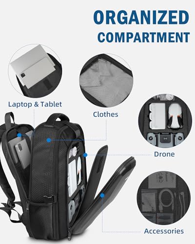 PEKREWS Case for Potensic Atom 2, Large Backpack for Atom 2/SE/3-Axis/LT | Fits 15.6'' Laptop, 30L Travel Drone Backpack, for Fly More Combo Drone Accessories (Not for RC PTD 1 Remote Controller)
