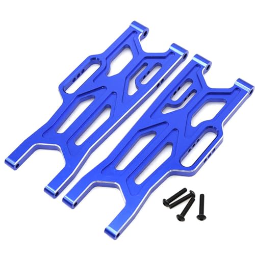 Aluminum Front Lower Suspension Arms Set Compatible for Arrma 1/10 Kraton/Outcast 4x4 4S V2 BLX RC Truck Upgrade Parts L/R Suspension Arms Swing Arm Replacement ARA330711 - color: blue, size: Front Lower