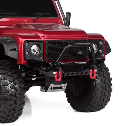 INJORA RC Front Bumper Metal Front Bumper with Led Lights for 1/10 RC Crawler Axial SCX10 90046 SCX10 III AXI03007 TRX-4