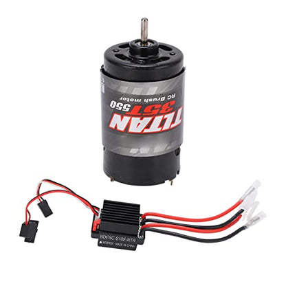 Alomejor 550 Brushed Motor with 320A ESC Set Car Copper Windings Strong Magnet, Bidirectional Bearings for RC Rock Crawler (35T) - size: 35T