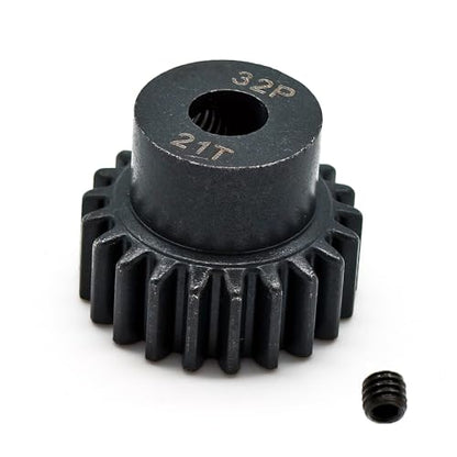 5-Pack Steel Metal 32P 5mm Pinion Motor Gear Sets 17T 18T 19T 20T 21T Compatible with HPI Kyosho Losi Axial Tamiya 1/8 1/10 RC Car Monster Truck Buggy (for 14 Years and Up) - size: 17T 18T 19T 20T 21T