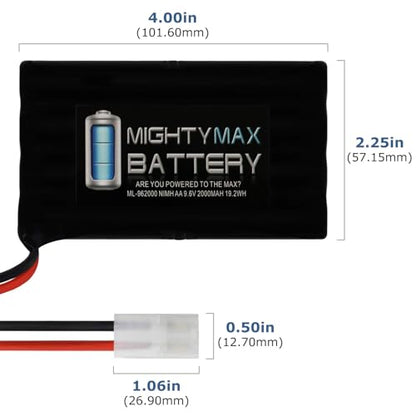 Mighty Max Battery 9.6V 2000mAh NiMH Battery for 1995 Nikko LANDSLIDER RC ATV CAR Truck