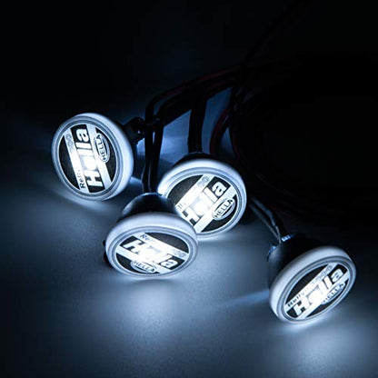 RC Car Round LED Light &Cover for 1/10 RC Crawler Axial SCX10 90046 CC01 D90 TRX-4 Tamiya HSP RC Car Parts (4 PCS)