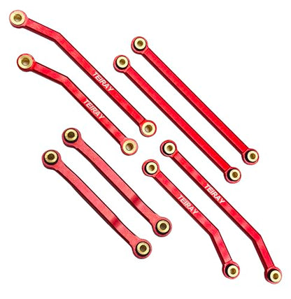 Trx4m Upgrades High Trail Links Clearance Chassis CNC Aluminum Set for Traxxas TRX4M 1/18 Upgrade Parts (Red) - color: Red Links