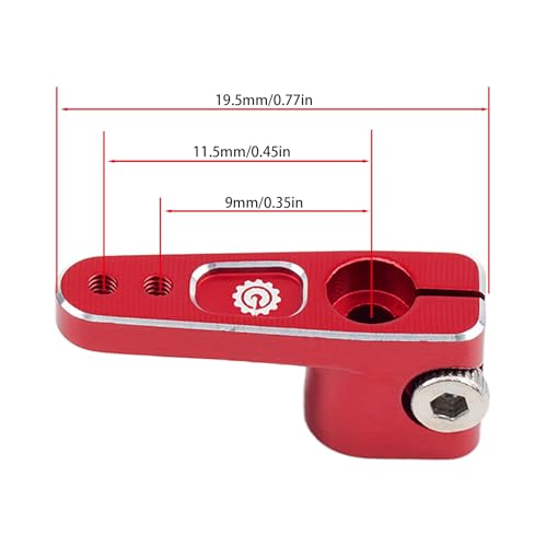 2PCS 15T SCX24 Servo Horn for EMAX ES08MA Suitable for Axial SCX24 AX24 90081 Etc 1/24 RC Crawler Car Upgrades (Red) - color: Red