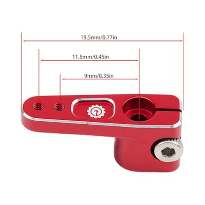 2PCS 15T SCX24 Servo Horn for EMAX ES08MA Suitable for Axial SCX24 AX24 90081 Etc 1/24 RC Crawler Car Upgrades (Red) - color: Red