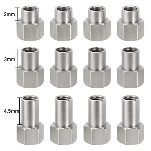 INJORA M2.5 Long Wheel Nuts for TRX4M Upgrade Parts 1/18 RC Crawler,12pcs
