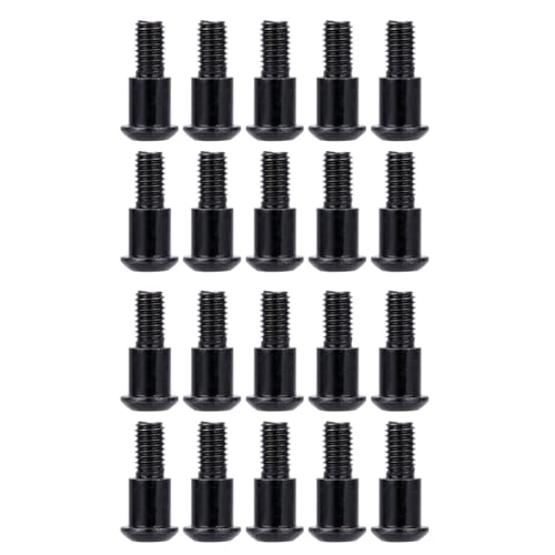 20PCS M3x4x10mm Hex Buttonhead Incision Kingpin Shoulder Screws for Axial SCX10 AR44 AR45 Capra Axle Vanquish F10 H10 Optic Axle (Black) - color: Black