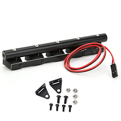 5pcs RC Car Roof Lights LED Light Bar Kit Compatible with SCX10 TRX4 Crawler, Miniature Vehicle Decoration, Low Power Consumption, High Realism Model Accessory for /10/8 Scale - size: 5 lights
