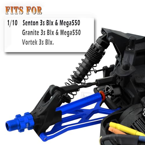 #45 Steel Front Rear Drive Shaft CVD Upgrades Parts for 1/10 Senton Granite 3s Blx&Mega550,Vortek 3s Blx,Stainless Driveshaft Axles Hops Up,#ARAC4041,Black with Blue - color: Black With Blue(4cvd)