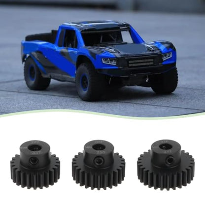 3Pcs RC Pinion Gear 32P 5mm Mod 0.8 Pinion Gear Set 23T 25T 27T 40CRO Chrome Steel Pinion Motor Gear Suitable for 32 Pitch RC Car Truck Spur Gear