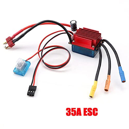 RC 35A Brushless ESC, Sensorless Brushless Motor Brushless Electric Speed Controller for 1/16 1/18 RC Car Truck