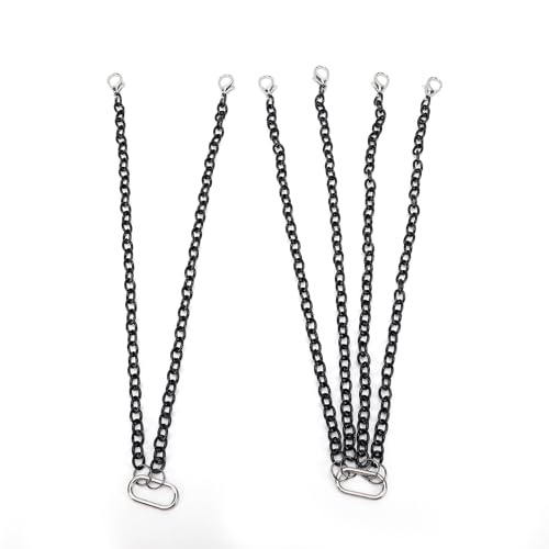 Asixxsix 2pcs Metal Trailer Chain with Tow Hook and Lobster Claw Hooks for RC Crane Model 1/50 DIY Decoration Accessories, for Crawler Climbing Car Upgrade Parts (18CM) - size: 18CM