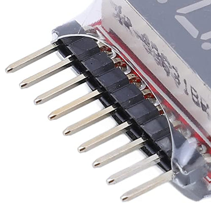 10 PCS Lipo Battery Voltage Tester, RC Low Voltage Buzzer Alarm, Battery Monitor Checker Tester for 1-8S Lipo/Li-Ion/Limn/Li-Fe, Voltage Alarm Battery