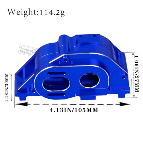 Center Gearbox Transmission Case Upgrades Part for 1/8 Mojave 4X4 4S BLX,Aluminum Gearbox Differential Housings Hops Up,Navy Blue - color: Blue