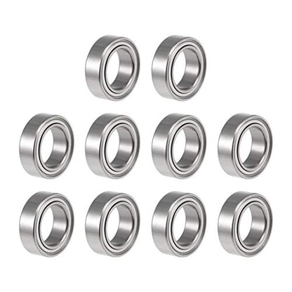 uxcell R1810ZZ Ball Bearing 5/16-inchx1/2-inchx5/32-inch Double Shielded Z2 Lever Bearings 10pcs - size: 5/16"x1/2"x5/32"